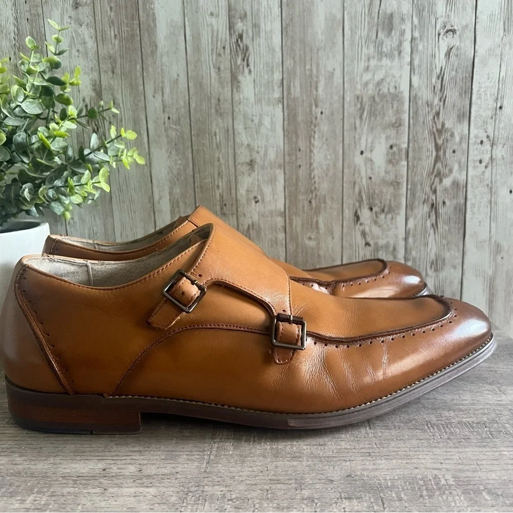 Stacy Adams Baldwin Moc Toe Double Monk Strap 25188 Size 13 Mens